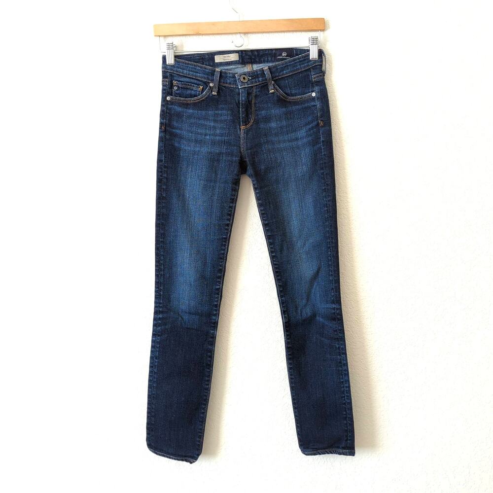 AG Adriano Goldschmied Women's The Stilt Cigarette Leg Jeans 24 Dark Wash Denim